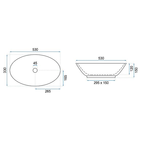 Vasque à poser REA Pamela Black Marble Shiny