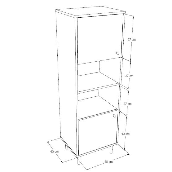 Vitrine colonne pour salon Venus cachemire 1