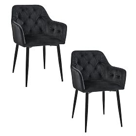 2x CHAISE SJ.030 - NOIRE