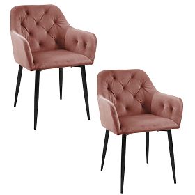 2x CHAISE SJ.030 - ROSE POUDRÉ