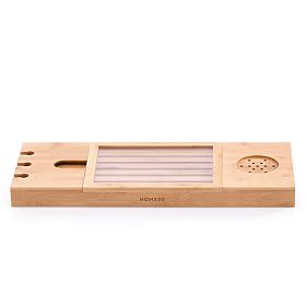 Accessoires de salle de bain MELEDYN couleur marron clair style boho sur pied pour usage intérieur h