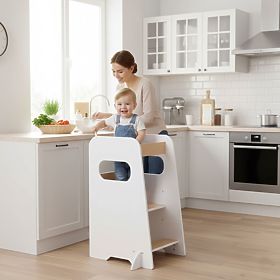 Aide de cuisine pour enfants Montessori, marchepied réglable ECOTOYS