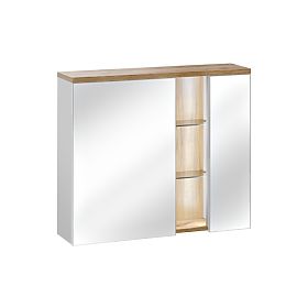 Armoire avec miroir 80 cm 2 portes