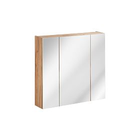 Armoire avec Miroir 80 cm 3 Portes