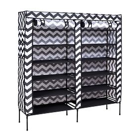 Armoire à chaussures en textile Gabi - zèbre