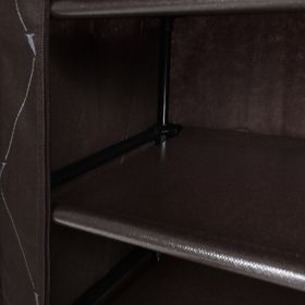 Armoire à chaussures en textile Vitto - marron