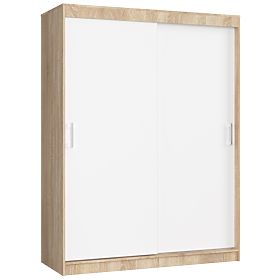 ARMOIRE COULISSANTE 150 cm CLP MONO SONOMA/BLANC