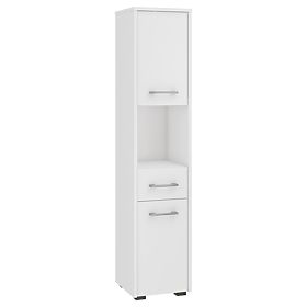 ARMOIRE DE SALLE DE BAIN FIN COLONNE 30 2D 1SZ 1W 140cm PK BLANC