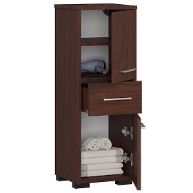 ARMOIRE DE SALLE DE BAIN FIN COLONNE 30 2D 1SZ 85cm WENGE
