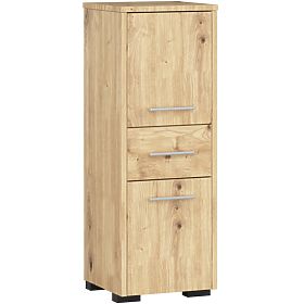 ARMOIRE DE SALLE DE BAIN FIN COLONNE 30 2D 1T 85cm PK CHÊNE ARTISAN