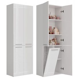Armoire de salle de bain Nel 1K/DD BLANC BRILLANT