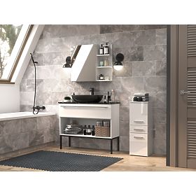 Armoire de Salle de Bain Nel V DDS BLANC BRILLANT