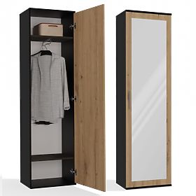 Armoire DUO ANTHRACITE CHÊNE ARTISAN