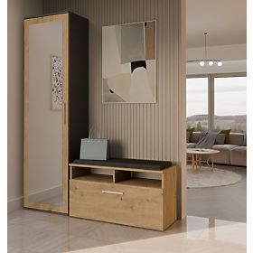 Armoire DUO ANTHRACITE CHÊNE ARTISAN