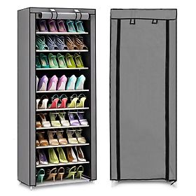 Armoire en tissu avec étagères pour vêtements et chaussures
