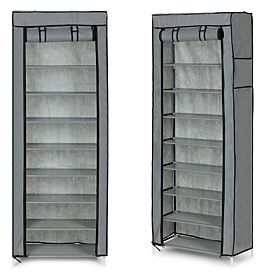 Armoire en tissu avec étagères pour vêtements et chaussures