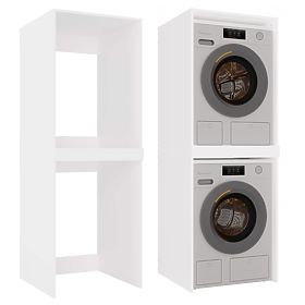 Armoire pour Machine à Laver et Sèche-linge POLA TWIN Blanche