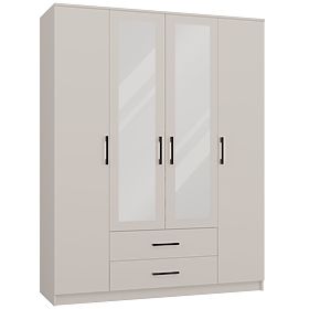 Armoire Romana 160 X 205 MIROIR BEIGE CACHEMIRE