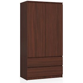 ARMOIRE S 90 cm 2 PORTES 2 TIROIRS PK WENGE
