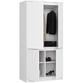 ARMOIRE S90 4D CLP BLANCHE