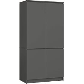 ARMOIRE S90 4D CLP GRIS GRAPHITE