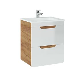 Armoire sous lavabo 50 cm 2 tiroirs