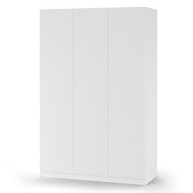 Armoire trois portes Neroli, rainures simples, blanche