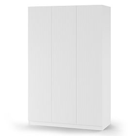 Armoire trois portes Neroli, rainures simples, blanche