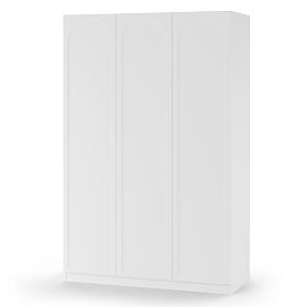 Armoire trois portes Neroli, remplissage en arc, blanc