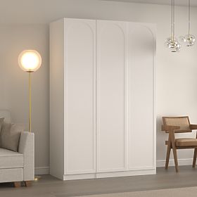 Armoire trois portes Neroli, remplissage en arc, blanc