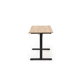 Bureau réglable en hauteur B53, chêne artisan / noir, Halmar