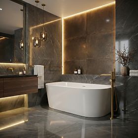 Baignoire murale en acrylique OLIMPIA 150 cm