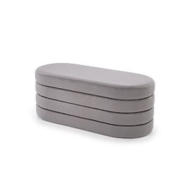 Banc CALPI avec espace de rangement, gris (1p=1ks)