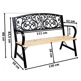Banc de jardin acier-fonte TITO