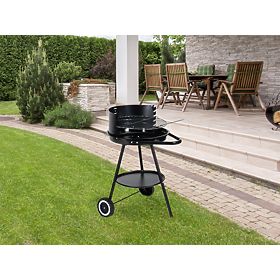 Barbecue de jardin avec grille ronde et hauteur de grille réglable, MultiGarden