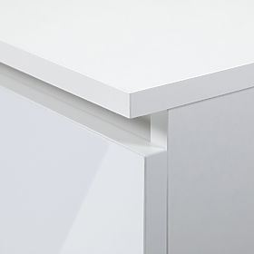 BIBLIOTHÈQUE FERMÉE R60 2D 1SZ CLP PK BLANC/ BLANC BRILLANT