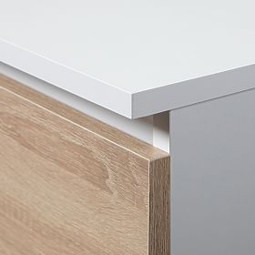 BIBLIOTHÈQUE FERMÉE R60 2D 1SZ CLP PK BLANC / SONOMA