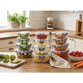 Bocaux en verre pour aliments CATONIA - ensemble de 12 pièces