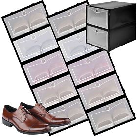 Boîte à chaussures OSLO NOIRE ensemble de 10 pièces