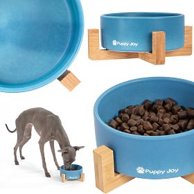 Bol en céramique pour chien ou chat bleu PJ-033