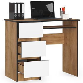 BUREAU A-6 CLP CHÊNE CRAFT / BLANC GAUCHE