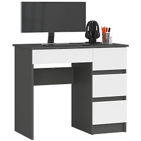 BUREAU A-7 CLP PK GRIS / BLANC DROIT