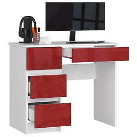 BUREAU A-7 CLP ROUGE BRILLANT GAUCHE