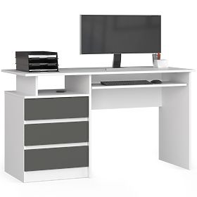 BUREAU CLP 135cm PK BLANC / GRIS
