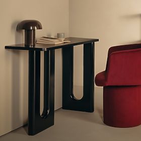 Bureau/console Lichi 120 cm, noir, arcs