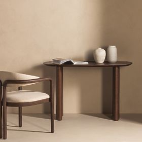 Bureau/console Oriento 120 cm, chêne foncé