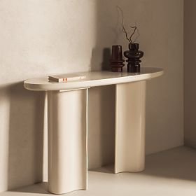 Bureau/console Puro 120 cm, beige clair, brillant