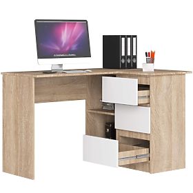 BUREAU D'ANGLE B16 CLP DROIT PK SONOMA / BLANC