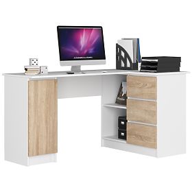 BUREAU D'ANGLE B20 CLP DROIT PK BLANC / SONOMA