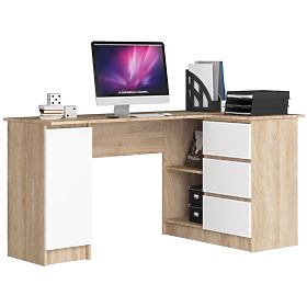 BUREAU D'ANGLE B20 CLP DROIT SONOMA / BLANC